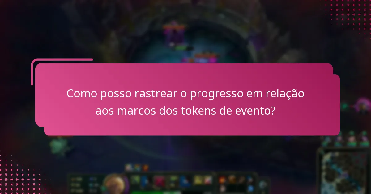 Quais são os requisitos de conquista para os marcos dos tokens de evento?