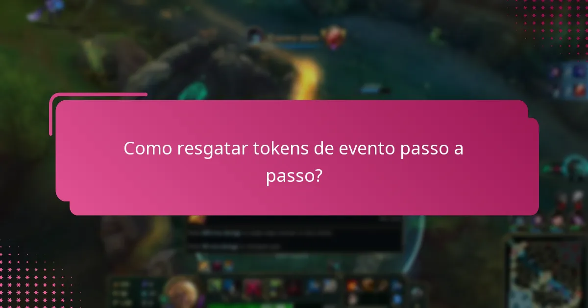 Como resgatar tokens de evento passo a passo?