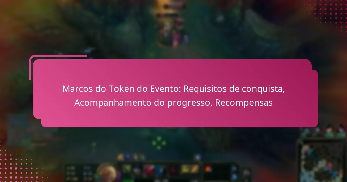 Marcos do Token do Evento: Requisitos de conquista, Acompanhamento do progresso, Recompensas