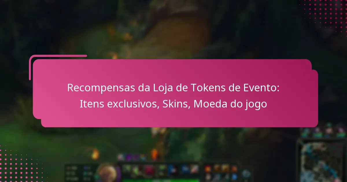 Recompensas da Loja de Tokens de Evento: Itens exclusivos, Skins, Moeda do jogo