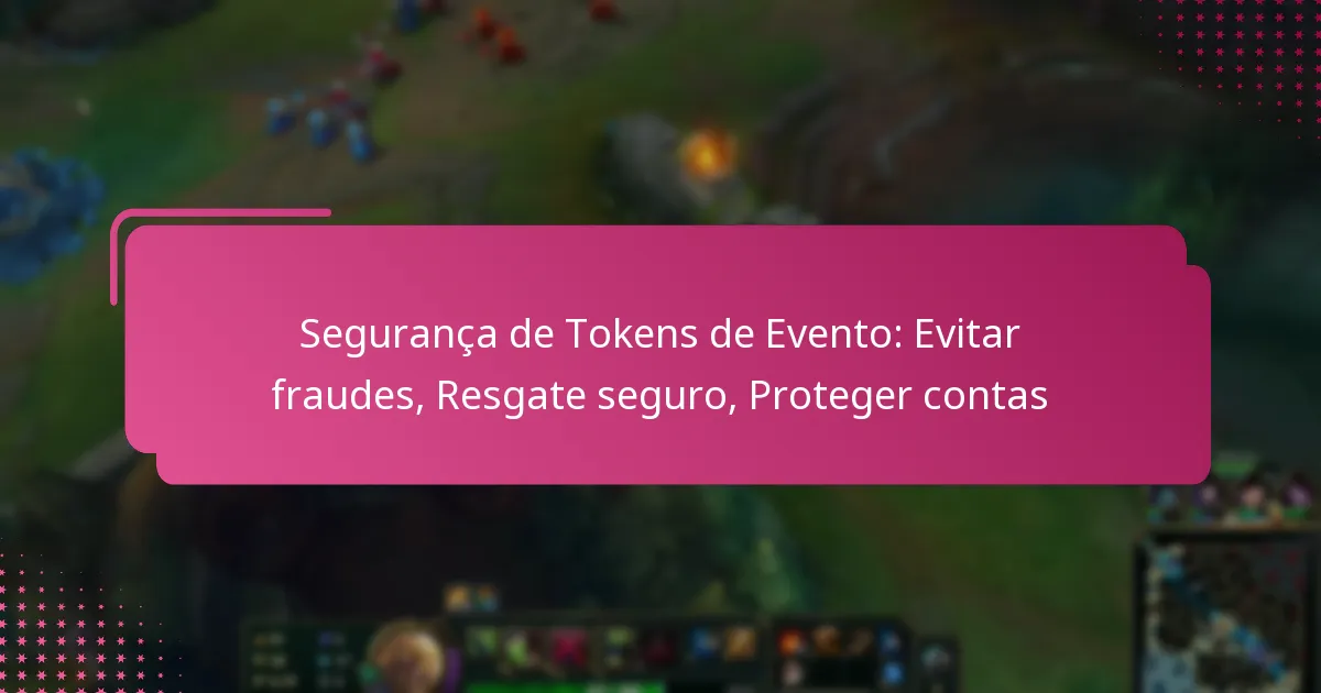 Segurança de Tokens de Evento: Evitar fraudes, Resgate seguro, Proteger contas